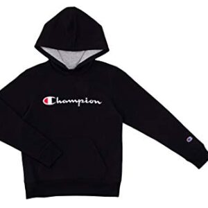 Champion Kids Clothes Sweatshirts Youth Heritage Fleece Pull On Hoody Sweatshirt with Hood (Large, Heritage Black)