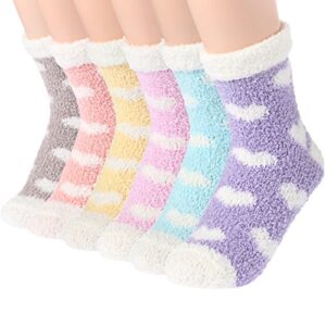 Plush Slipper Socks Women - Colorful Warm Fuzzy